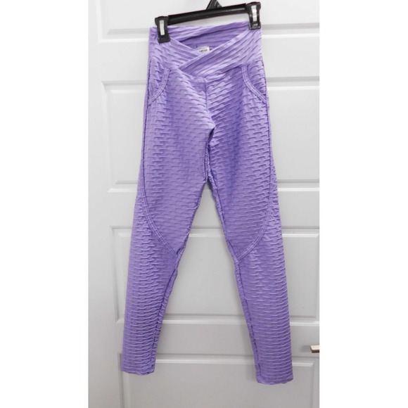 Canoan Purple Anti Cellulite‎ Crunchy Leggings sz M - Picture 1 of 4